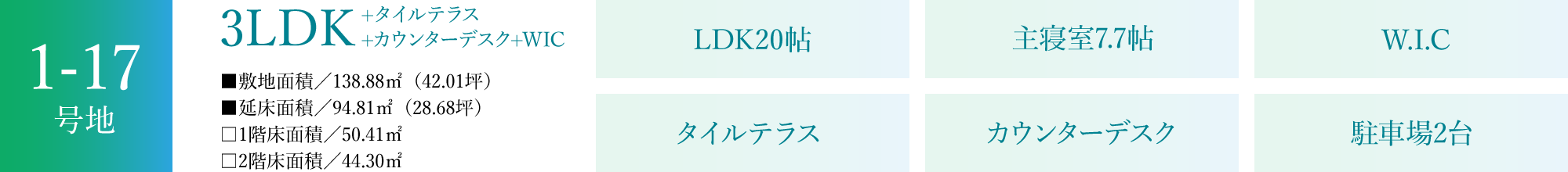 1-17号地